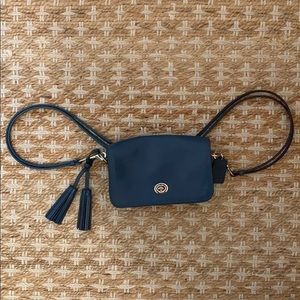 Coach blue crossbody purse